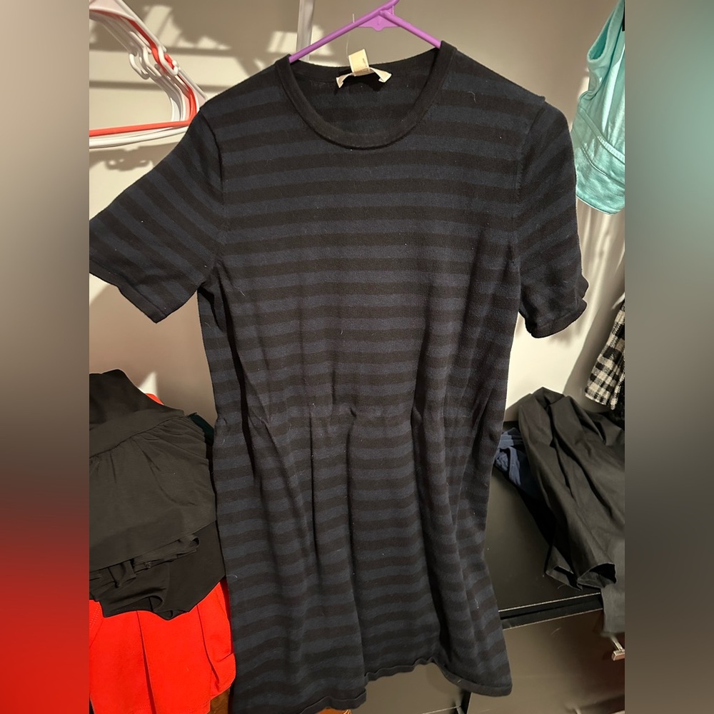 Michael Kors Black and Blue T-shirt Dress- Size large